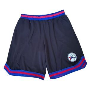 UNK NBA Apparel ~ Philadelphia 76ers ~ Black and Blue Men's Shorts ~ size XXL